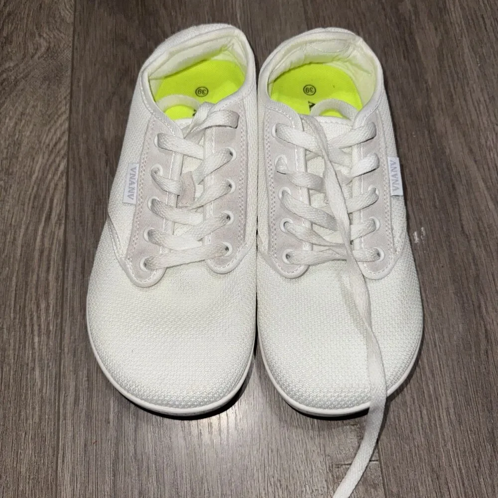 VNANV Barefoot Minimalist Walking Shoes Men's EU 39 US 6.5 Wide Toe White Mesh - Picture 5 of 7